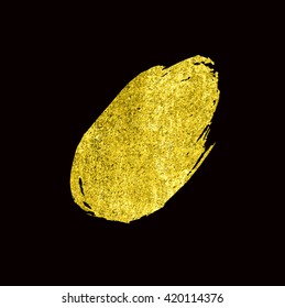 Gold Texture. Hand drawn brush stroke vector design element.