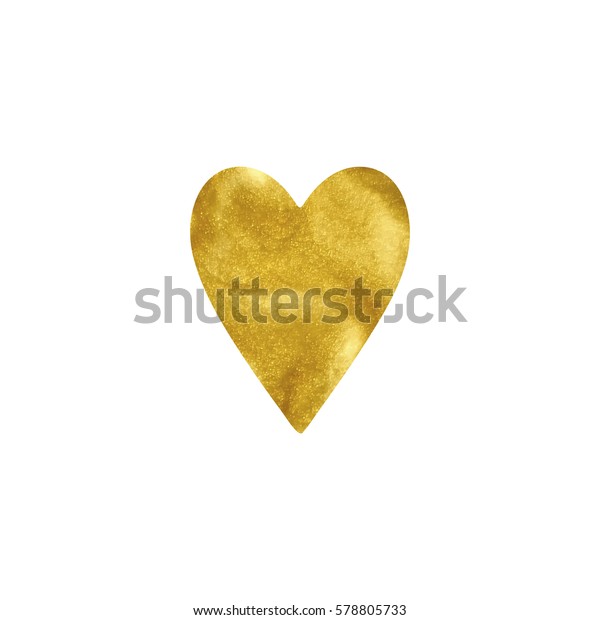 Gold Texture Heart Vector Illustration Stock Vector (Royalty Free ...