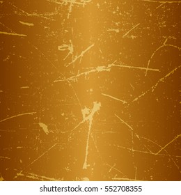 Gold texture. Light realistic, shiny, metallic empty golden gradient template. Abstract metal decoration. Design for wallpaper, background, wrapping, fabric etc. Vector Illustration.