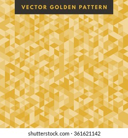 Gold texture seamless pattern vector gold tile. Gold dots, sparkles, shining dots. Triangle seamless background