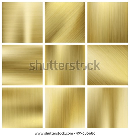 Similar – Image, Stock Photo Golden brushed metal background