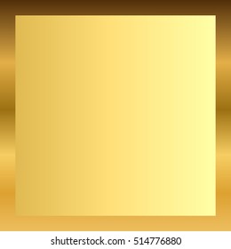 Gold texture vertical square pattern in frame. Light realistic, shiny, metallic golden gradient template. Abstract fashion metal decoration. Design for award, sale, background. Vector Illustration