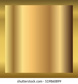 Gold texture vertical square pattern in frame. Light realistic, shiny, metallic golden gradient template. Abstract fashion metal decoration. Design for award, sale, background. Vector Illustration