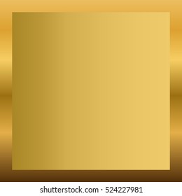 Gold texture vertical square pattern in frame. Light realistic, shiny, metallic golden gradient template. Abstract fashion metal decoration. Design for award, sale, background. Vector Illustration
