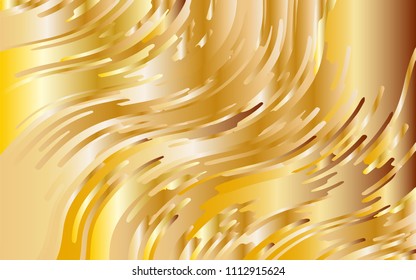 Gold texture. Yellow-golden gradient background. Minimal design. Abstract pattern with wave lines. Luxury colorful striped background. Geometric wavy backdrop. Vector illustration  