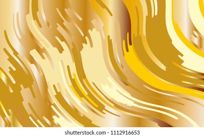 Gold texture. Yellow-golden gradient background. Minimal design. Abstract pattern with wave lines. Luxury colorful striped background. Geometric wavy backdrop. Vector illustration  