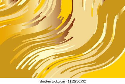 Gold texture. Yellow-golden gradient background. Minimal design. Abstract pattern with wave lines. Luxury colorful striped background. Geometric wavy backdrop. Vector illustration  