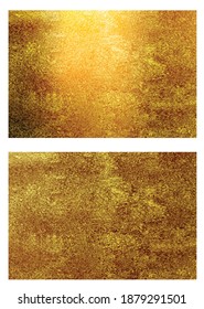 Gold textured background. Vector metal textures set