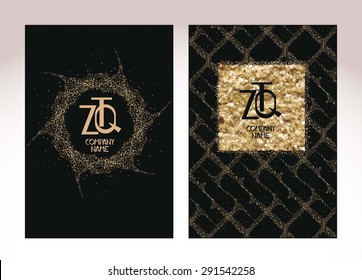 Gold textured business cards