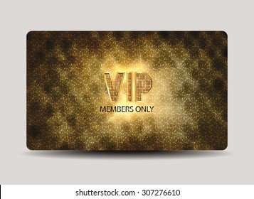 Gold Textured Vip Card