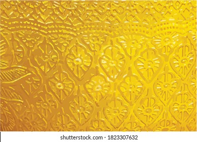 gold Thai striped pattern abstract background