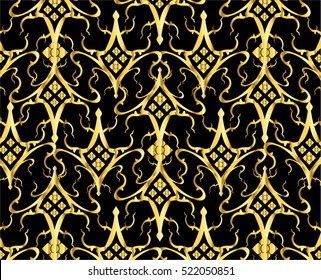 Gold Thai tradition art, pattern, illustration design.