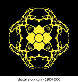 Gold Thai tradition art, pattern, illustration design. vector