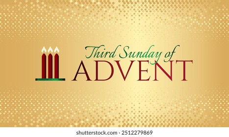 Gold Third Sunday of Advent Background Illustration Design	