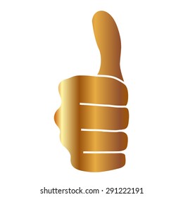 Gold thumbs up icon