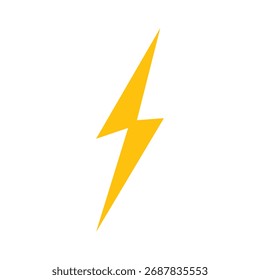 elemento de design de forma de trovão dourado