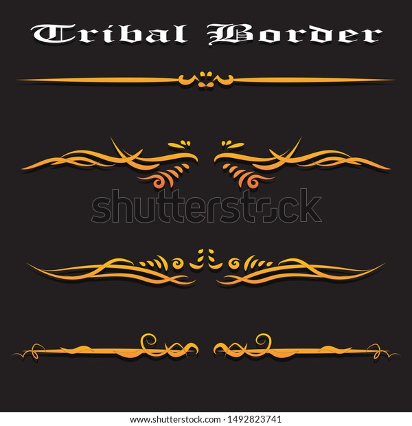 Gold Tibal Border Vector\
materials