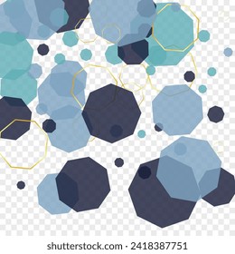 Gold Tile Background Transparent Vector. Hexagon Digital Mosaic. Cell Wallpaper. White Polygon Innovation. Line Design.
