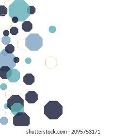 Gold Tile Background White Vector. Geometric Network Backdrop. Business Texture. Turquoise Hexagon Digital. Honeycomb Template.