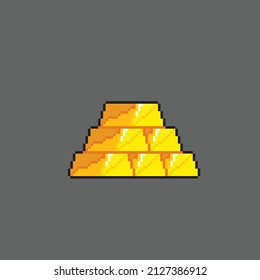 gold tile in pixel art style