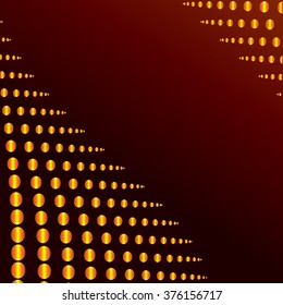 Gold tinsel background - vector illustration 