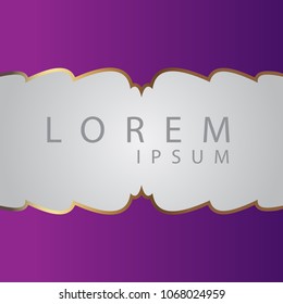 gold title border label banner template background vector
