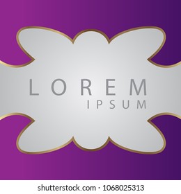 gold title border label banner template background vector