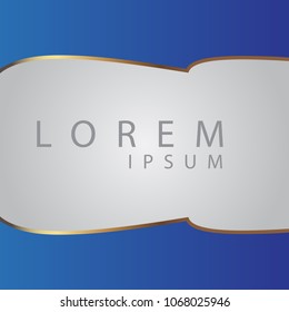 gold title border label banner template background vector