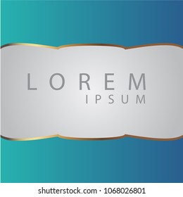 gold title border label banner template background vector