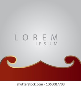 gold title border label banner template background vector