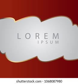 gold title border label banner template background vector