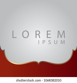 gold title border label banner template background vector