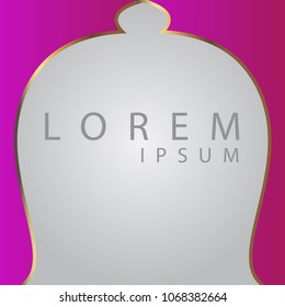 gold title border label banner template background vector