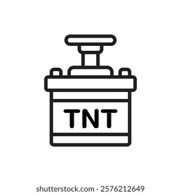 Gold Tnt Outline Icon Vector Illustration