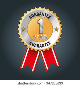 gold top quality warranty badge