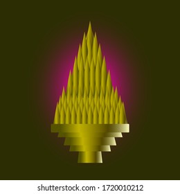 GOLD TORCH. WITH BLACK BACKGROUND