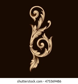 Gold traditional, Islam, arabic, indian ornament. Decorative retro greeting card or invitation design.