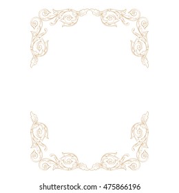 Gold traditional, Islam, arabic, indian ornament. Decorative retro greeting card or invitation design.