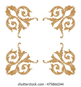 Gold traditional, Islam, arabic, indian ornament. Decorative retro greeting card or invitation design.