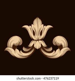 Gold traditional, Islam, arabic, indian ornament. Decorative retro greeting card or invitation design.