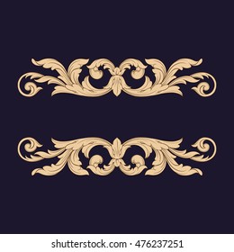 Gold traditional, Islam, arabic, indian ornament. Decorative retro greeting card or invitation design.