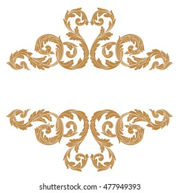 Golden Ornamental Segments Seamless Pattern On Stock Illustration ...