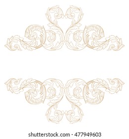 Gold traditional, Islam, arabic, indian ornament. Decorative retro greeting card or invitation design. Frame border decoration.