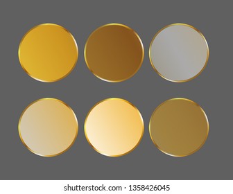 Gold transparent sticker isolated
