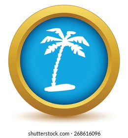Gold travel icon on a white background. Vector illustration