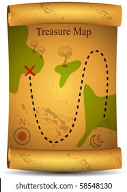 Gold Treasure Map