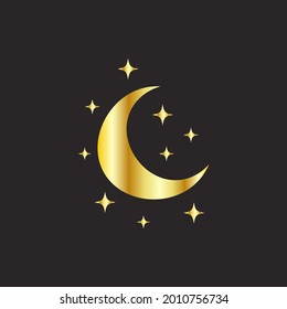 Gold trendy shades phases of the moon, magic astrology and boho. Magic concept, Minimalism. Figure astrology, Boho design, pagan symbols for divination.
