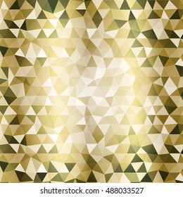 gold triangle background. square banner. vector illustration. for design, web banner, presentation