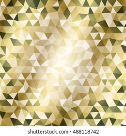 gold triangle background. square banner. vector illustration. for design, web banner, presentation