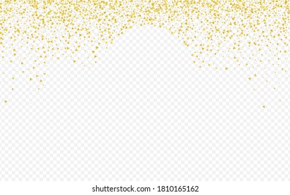 Gold Triangle Glamour Transparent Background. Rich Shard Wallpaper. Yellow Confetti Paper Background. Glow Luxury Card.